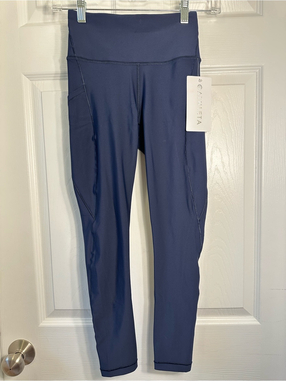 Athleta NWT Interval Stash 7/8 Tight Navy Blue XXS